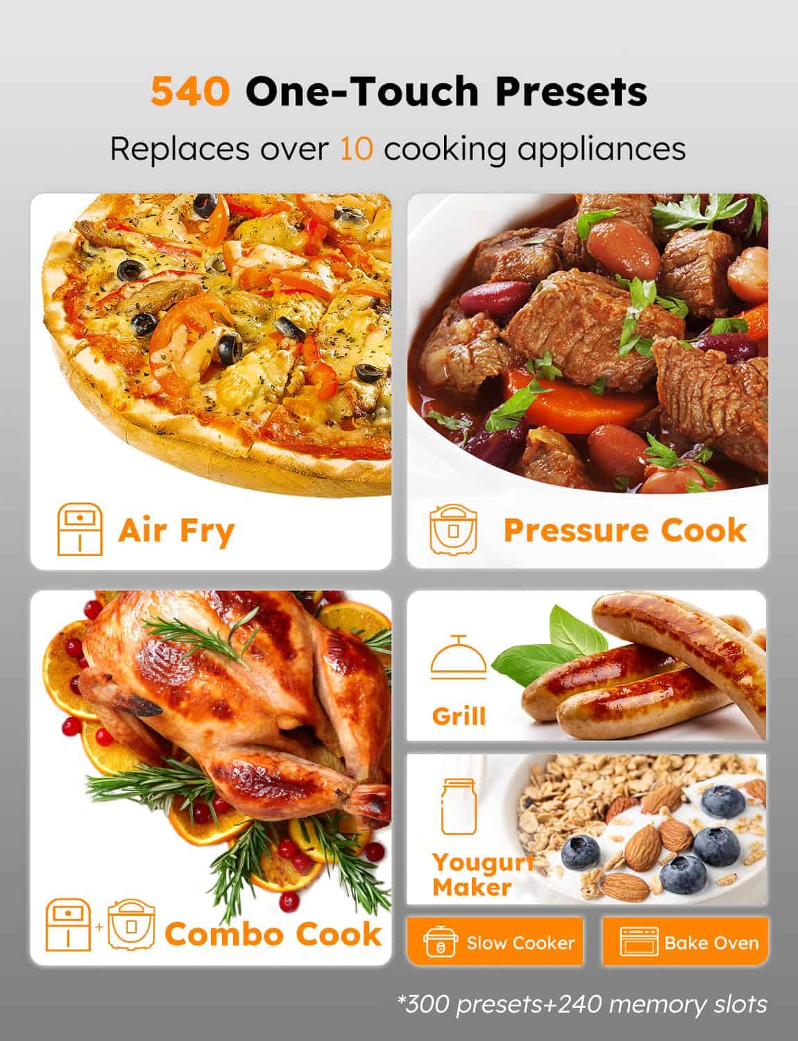 Nuwave Duet Air Fryer, Electric Pressure Cooker & Grill Combo