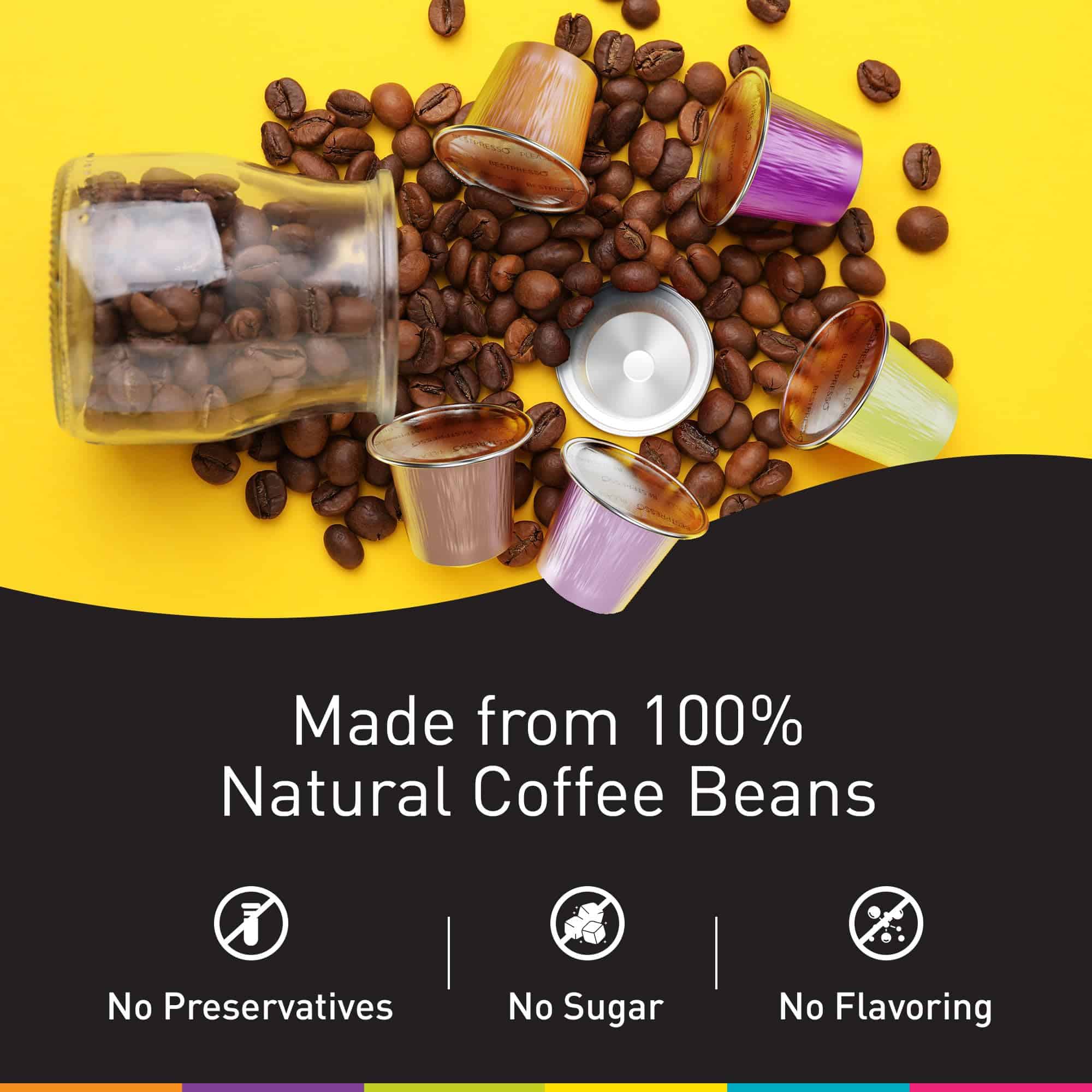 Bestpresso Coffee for Nespresso OriginalLine Machine 120 pods Certified Genuine Espresso Variety Pack