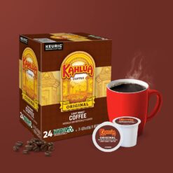 Kahlua Original, Single-Serve Keurig K-Cup Pod, Light Roast Coffee, 24 Count (Pack of 4)