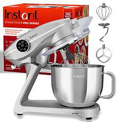 Instant Pot Stand Mixer Pro, 600W 10-Speed Electric Mixer with Digital Interface, 7.4-Qt Stainless Steel Bowl, Silver
