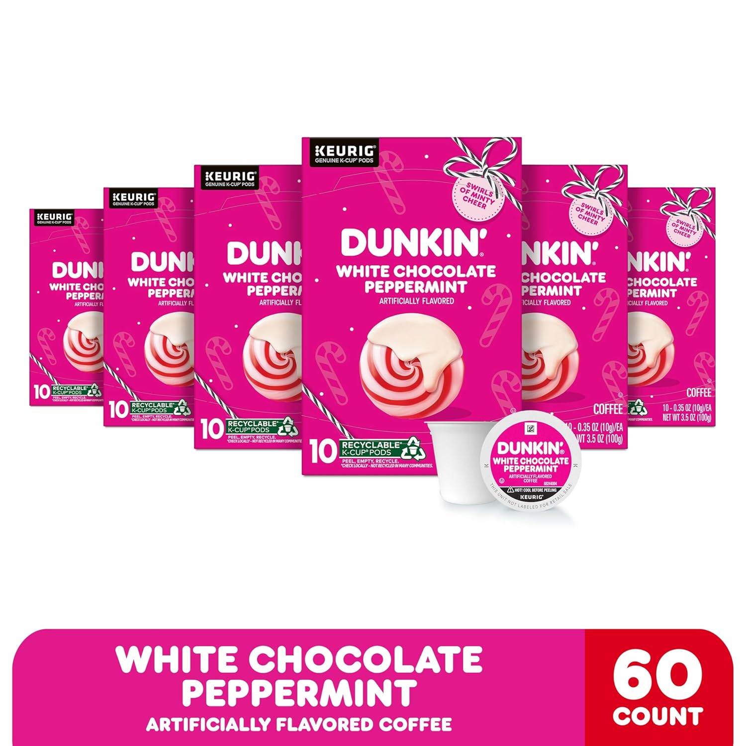 Dunkin’ Polar Peppermint Flavored Coffee, 60 Keurig K-Cup Pods - Image 10