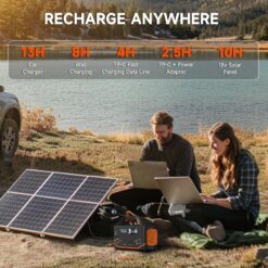 Portable Power Station 600W, Quiet Generator for Camping Travel Emergency CPAP Survival Backup Outdoor Apartment
