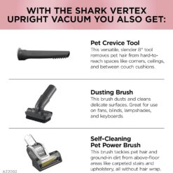 Shark AZ2002 Vertex Powered Lift-Away Upright Vacuum, Silver/Rose Gold