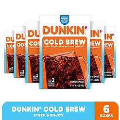 Dunkin' Cold Brew Ground Coffee Packs, 8.46 Ounces (Pack of 6)