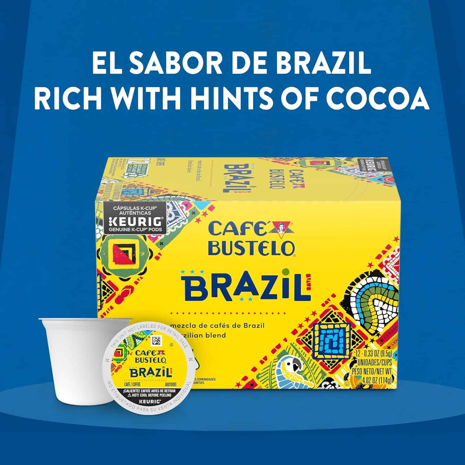 Café Bustelo Brazil Dark Roast Coffee, 72 Keurig K-Cup Pods