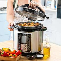 Moss & Stone Electric Pressure Cooker with Large LCD Display, Multi-Use 6 Quart Electric Pot 14 in 1