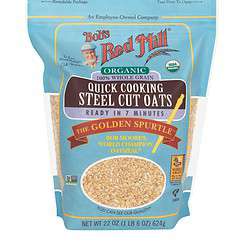 Bob's Red Mill Organic Quick Cooking Steel Cut Oats, 22-ounce (Pack of 4)