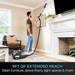 Kenmore DC5070 500 Series Bagless Canister Vacuum with Hair Eliminator Brushroll, 2-Motor Cyclonic Technology, White