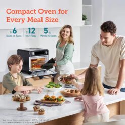 COSORI Smart 11-in-1 Air Fryer Toaster Oven Combo, Airfryer Convection Oven Countertop, 26QT, Black, Stainless Steel