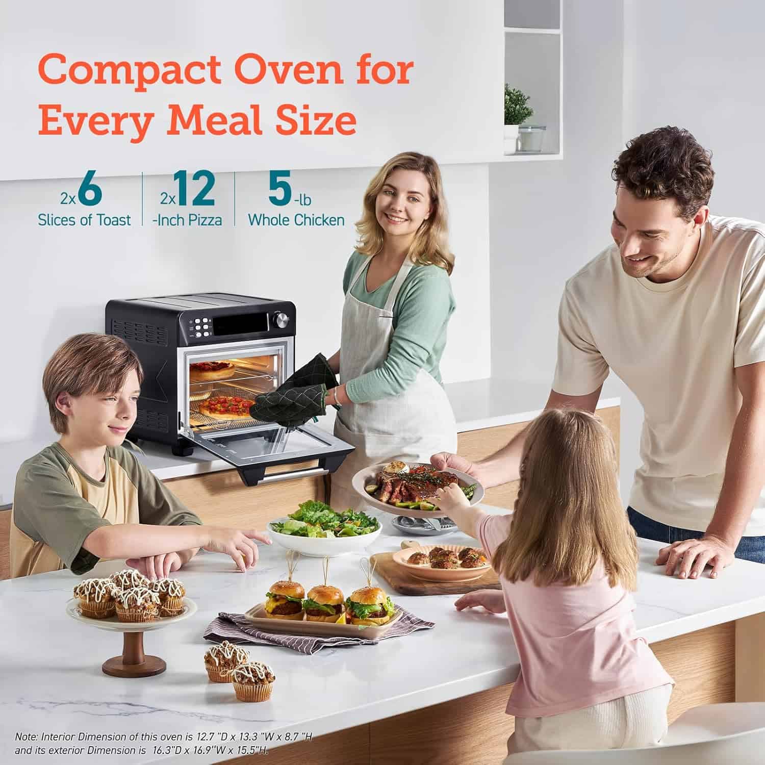 COSORI Smart 11-in-1 Air Fryer Toaster Oven Combo, Airfryer Convection Oven Countertop, 26QT, Black, Stainless Steel