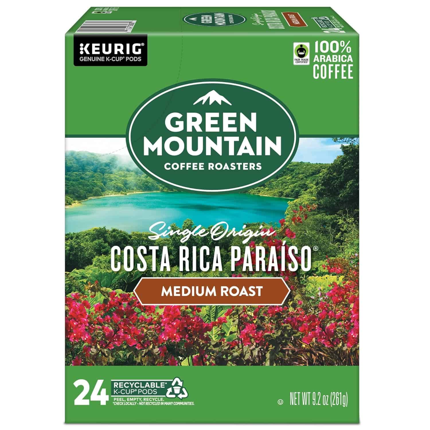 Green Mountain Coffee Roasters Costa Rica Paraiso Single-Serve K-Cup Pods, Medium Roast Coffee, 96 Count