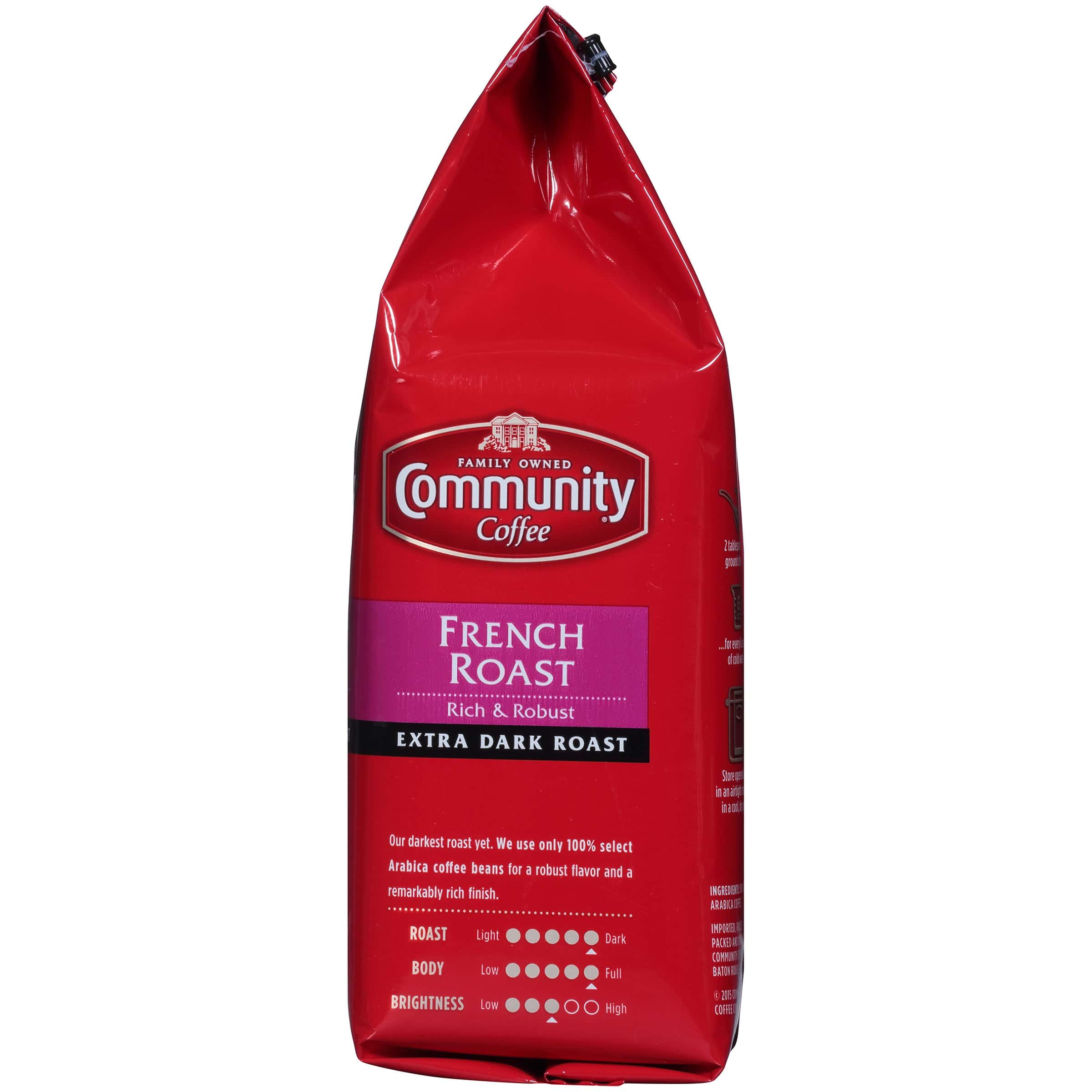 Community Coffee French Roast 72 Ounces, Extra Dark Roast Ground Coffee, 12 Ounce Bag (Pack of 6)