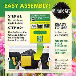 Miracle-Gro Large Dual Chamber Compost Tumbler, Easy-Turn, Fast-Working System (2 – 27.7gallon /105 Liter)