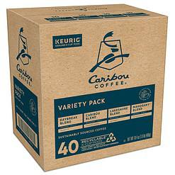 Caribou Coffee Single Serve Keurig K-Cup Pod Variety Pack, Light, Medium, and Dark Roast Coffees, 40-Count Box