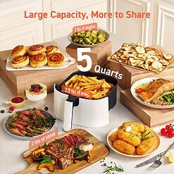 COSORI Air Fryer Pro LE 5-Qt Airfryer, With 20PCS paper liners, Dishwasher Safe, White