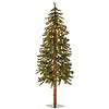 National Tree Company lit Artificial Christmas Tree Includes Pre-strung White Lights and Stand, Hickory Cedar Slim-5 ft