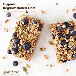 Great River Organic Milling, Oatmeal, Regular Rolled Oats, Organic, 25-Pounds (Pack of 1)