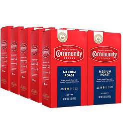Community Coffee Medium Roast Ground Coffee, Vacuum Packed 16 Ounce Bags (Pack of 10)