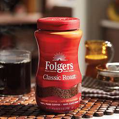 Folgers Classic Roast Instant Coffee, 12 Ounces (Pack of 6)