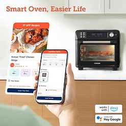 COSORI Smart 11-in-1 Air Fryer Toaster Oven Combo, Airfryer Convection Oven Countertop, 26QT, Black, Stainless Steel