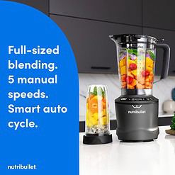 Nutribullet SmartSense Blender Combo, 5-speed blender, 1400 Watt Gunmetal Gray