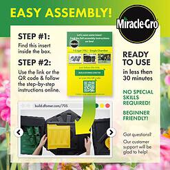 Miracle-Gro Compost Tumbler Dual Chamber, Easy-Turn Composter Tumbler Outdoor for Fast Composting (18.5 Gallon / 70 Liter)