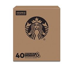 Starbucks K-Cup Coffee Pods, Medium Roast, Breakfast Blend for Keurig Brewers, 100% Arabica, 1 Box (40 Pods)