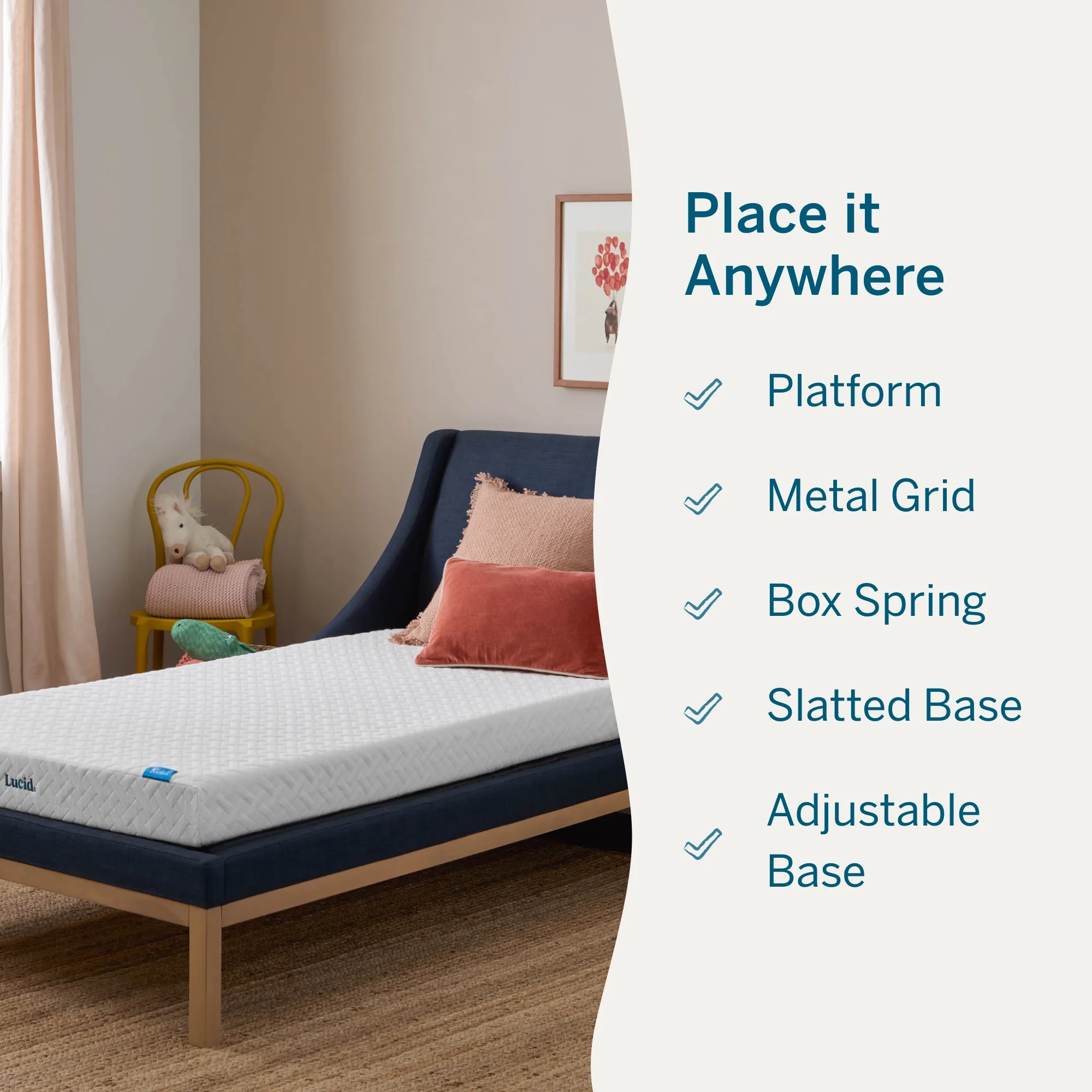 Lucid Bliss 5" Gel Memory Foam Mattress, Twin