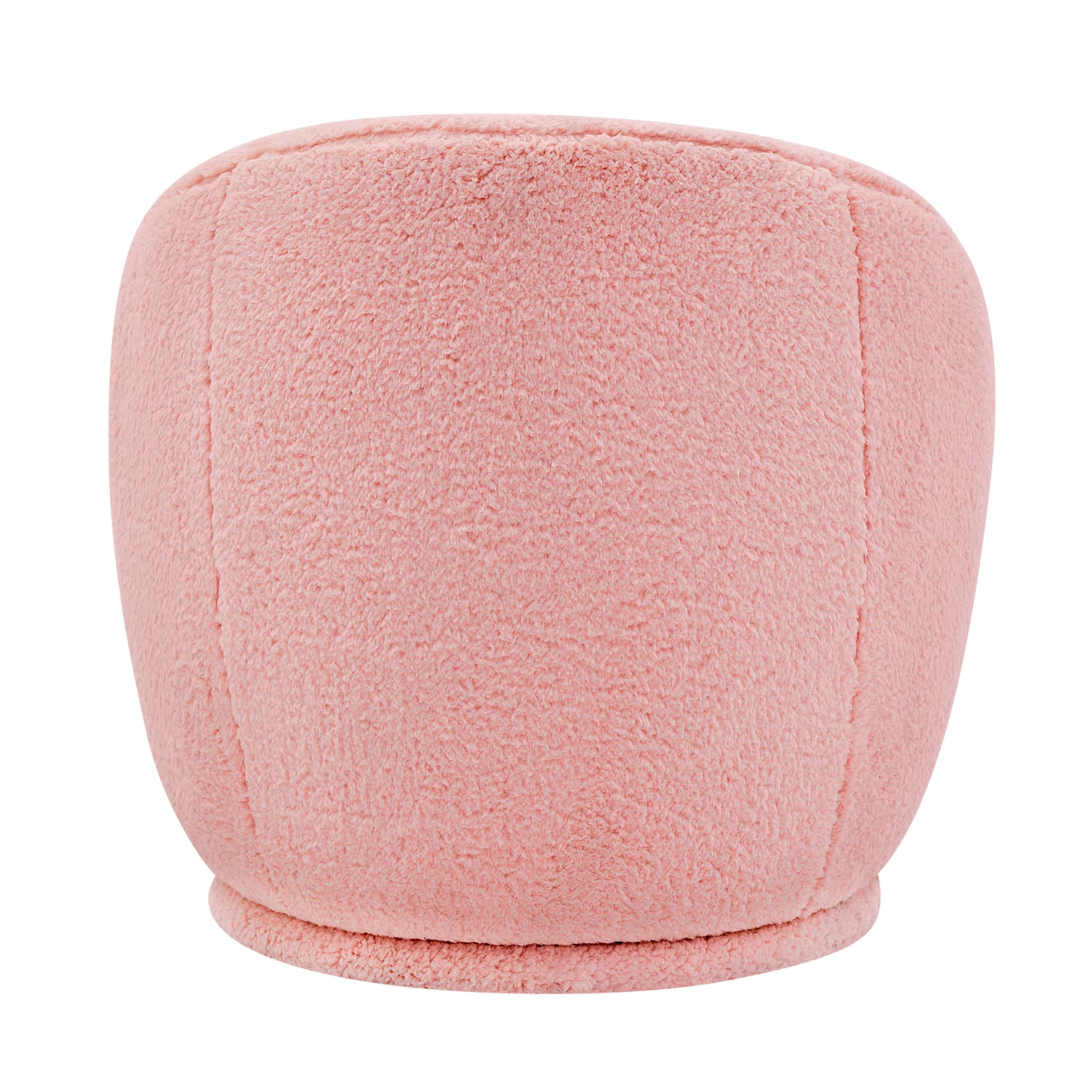 Better Homes & Gardens Mira Kids Swivel Chair, Rose Faux Shearling