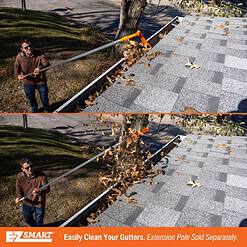 Mini Rake, Great for Removing Leaves and Branches from Roofs, gutters and Other Out-of-Reach Areas Where Debris accumulates