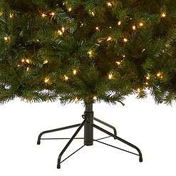 National Tree Company Pre-Lit Artificial Full Christmas Tree, Green, North Valley Spruce, White Lights, Includes Stand, 6.5 Feet