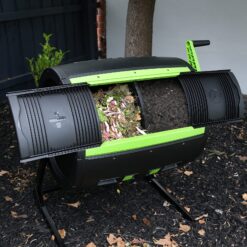 Maze 65 Gallon Outdoor Compost Bin Tumbler for Food Waste - Outdoor Compost Bin for Kitchen Garden & Homestead