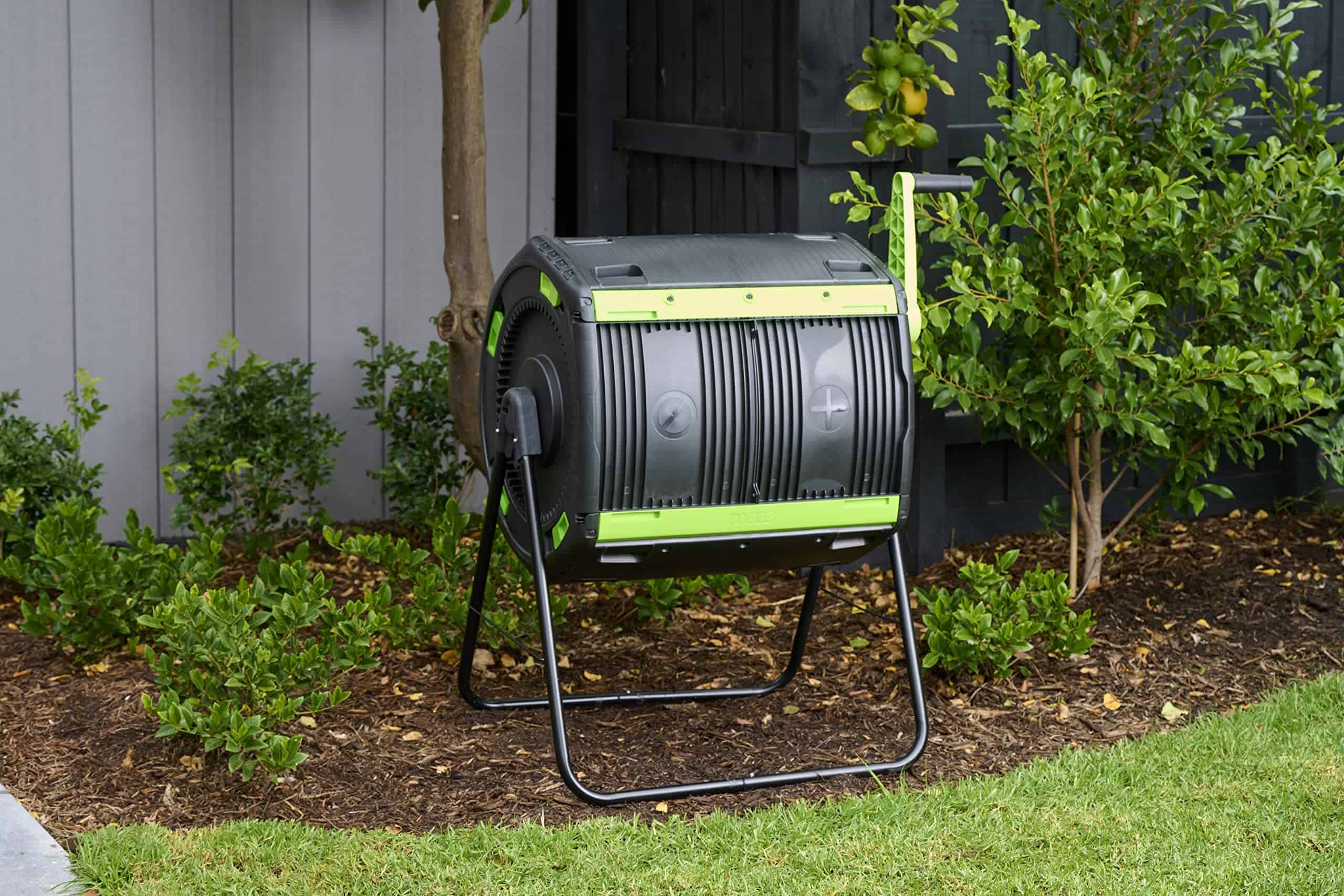Maze 48 Gallon Outdoor Compost Bin Tumbler for Food Waste, Outdoor Compost Bin for Kitchen Garden