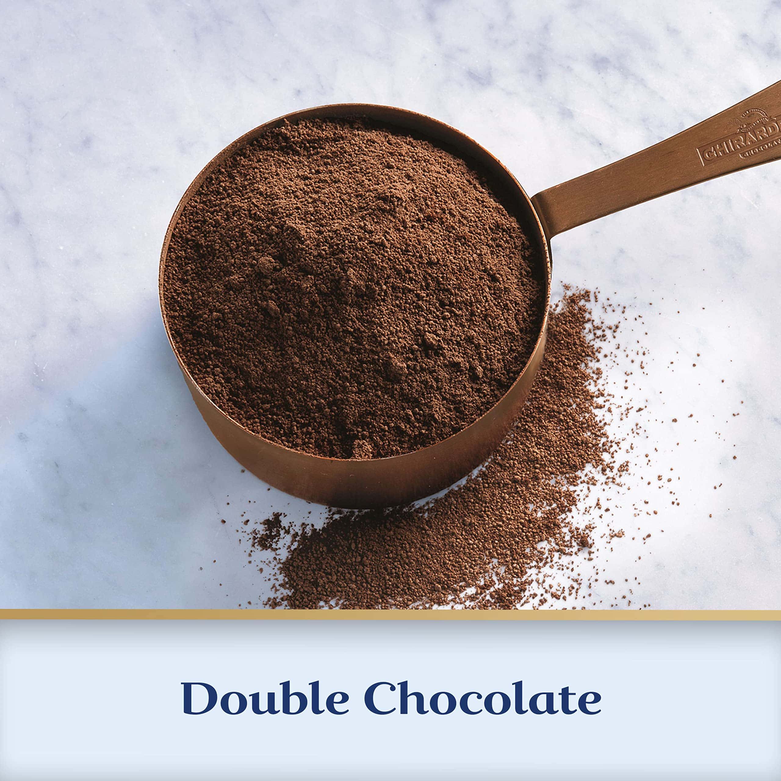 GHIRARDELLI Double Chocolate Premium Hot Cocoa Mix, 10.5 oz Bag (6 bags)
