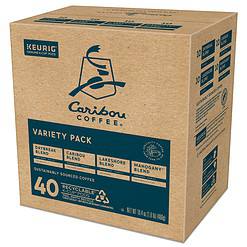 Caribou Coffee Single Serve Keurig K-Cup Pod Variety Pack, Light, Medium, and Dark Roast Coffees, 40-Count Box
