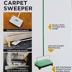 Fuller Brush 17029 Electrostatic Carpet & Floor Sweeper - 9" Cleaning Path - Lightweight - Ideal for Crumby Messes - Fresh Mint