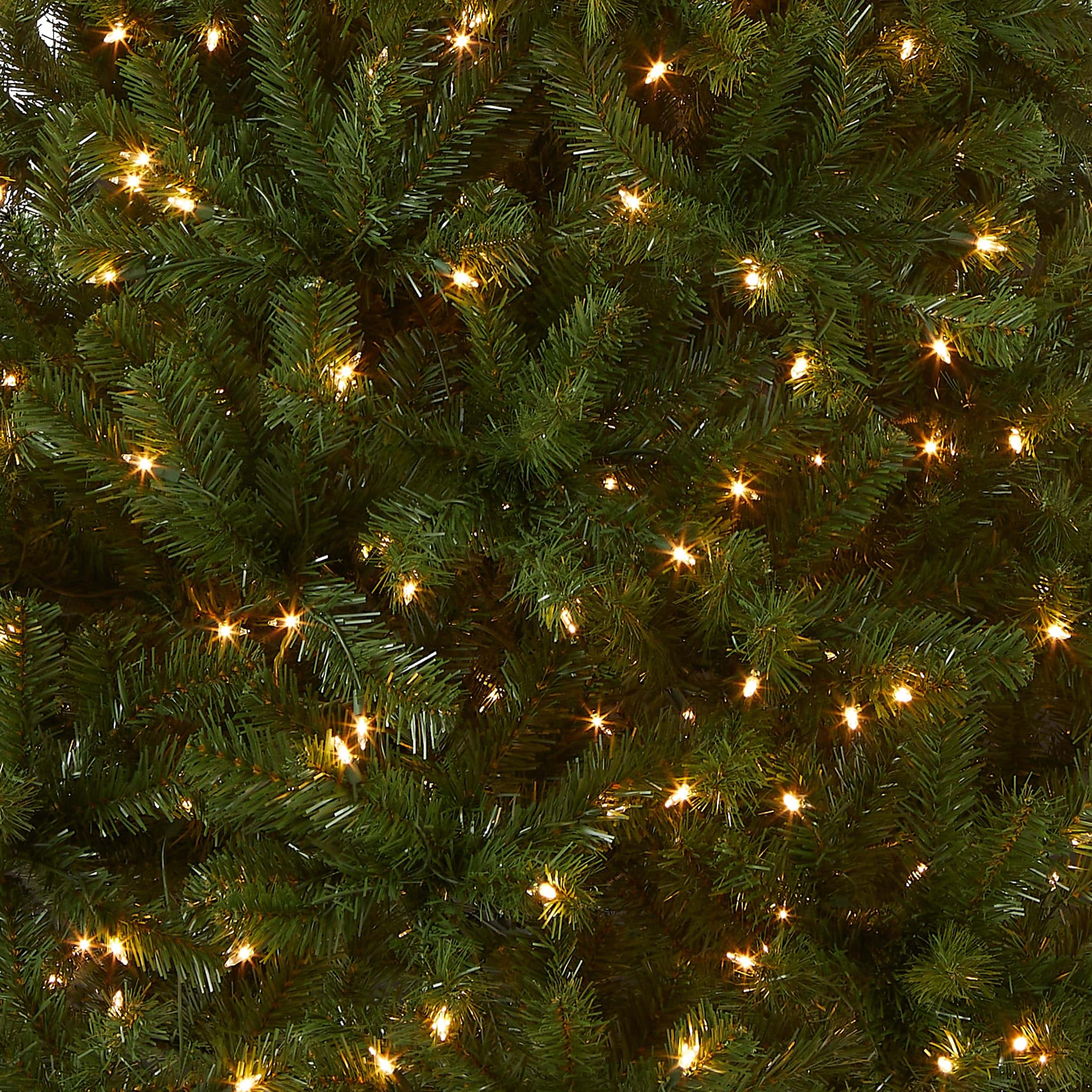 National Tree Company Pre-Lit Artificial Full Christmas Tree, Green, North Valley Spruce, White Lights, Includes Stand, 6.5 Feet