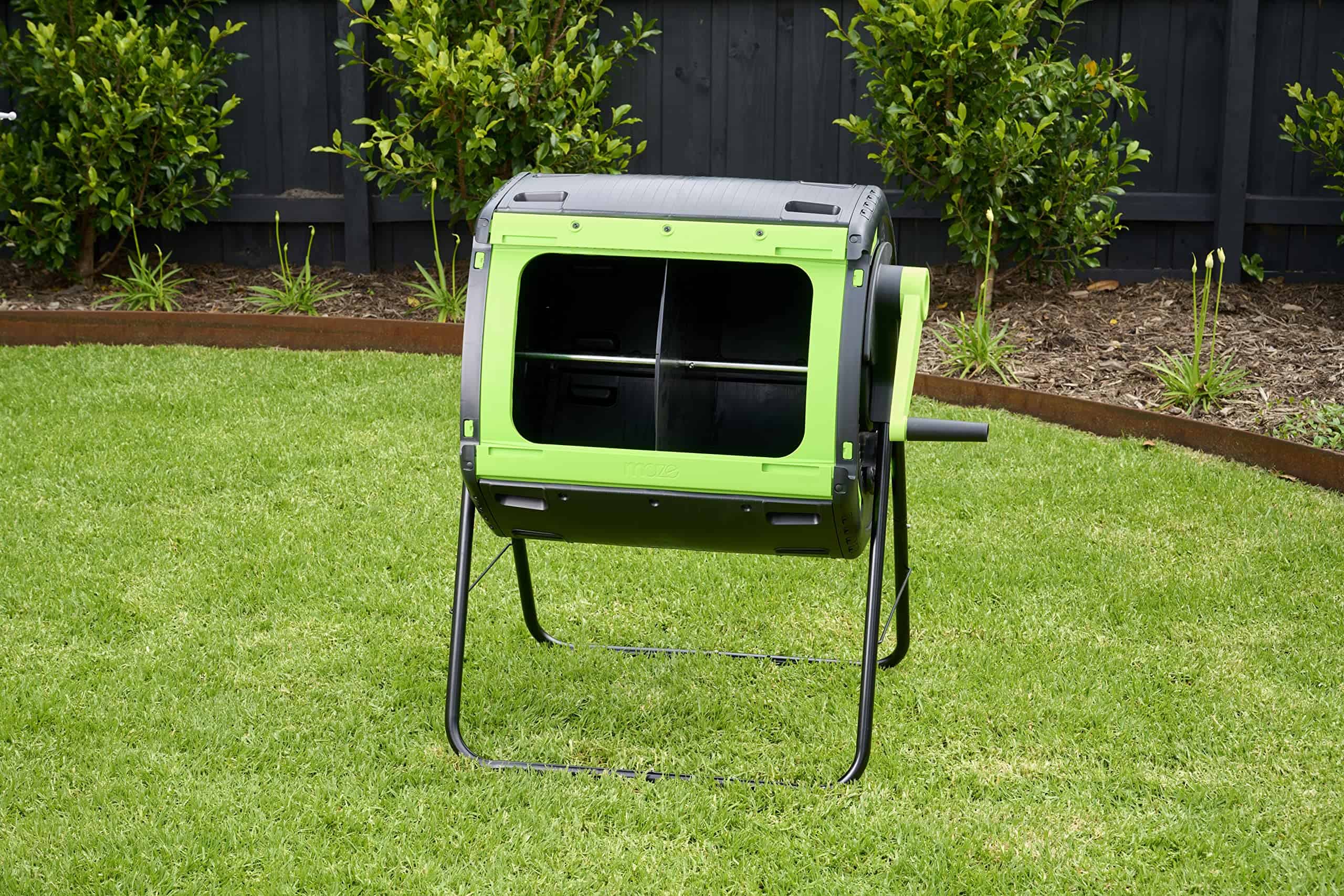 Maze 48 Gallon Outdoor Compost Bin Tumbler for Food Waste, Outdoor Compost Bin for Kitchen Garden