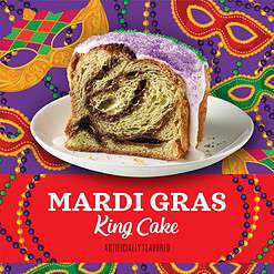 Community Coffee Mardi Gras King Cake Flavored 72 Ounce, Medium Roast Ground Coffee, 12 Ounce (Pack of 6)