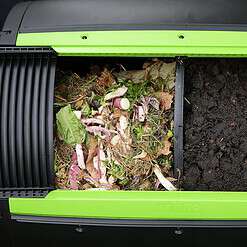 Maze 65 Gallon Outdoor Compost Bin Tumbler for Food Waste - Outdoor Compost Bin for Kitchen Garden & Homestead