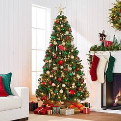 Best Choice Products 7.5ft Pre-Lit Spruce Artificial Holiday Christmas Tree for Home, Office, Party Decoration