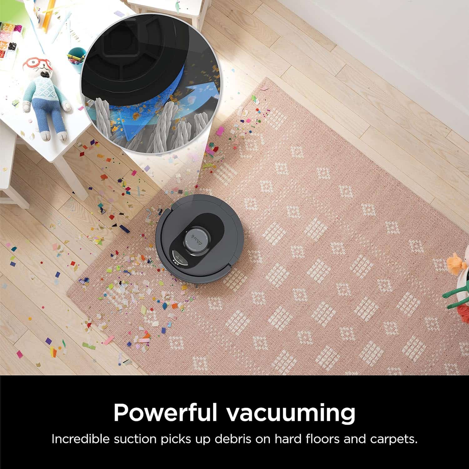 Shark AV2501S AI Ultra Robot Vacuum, with Matrix Clean, Home Mapping, Wifi, Dark Grey