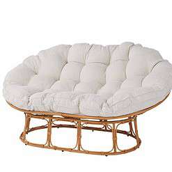 Better Homes & Gardens Double Papasan Chair, Cream Boucle
