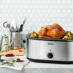AROMA 22Qt. Roaster Oven with High-Dome Lid (ART-732SBH)
