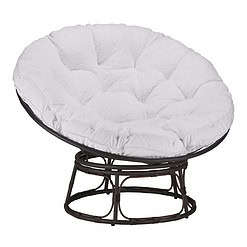 Better Homes & Gardens Papasan Chair, White Sherpa