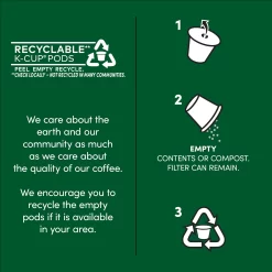 Tim Hortons Dark Roast K-Cup Coffee Pods for Keurig Brewers, Recyclable, 72 Ct
