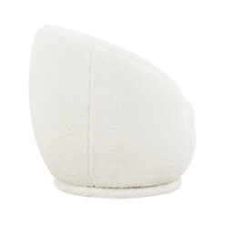 Better Homes & Gardens Mira Kids Swivel Chair, Cream Faux Shearling