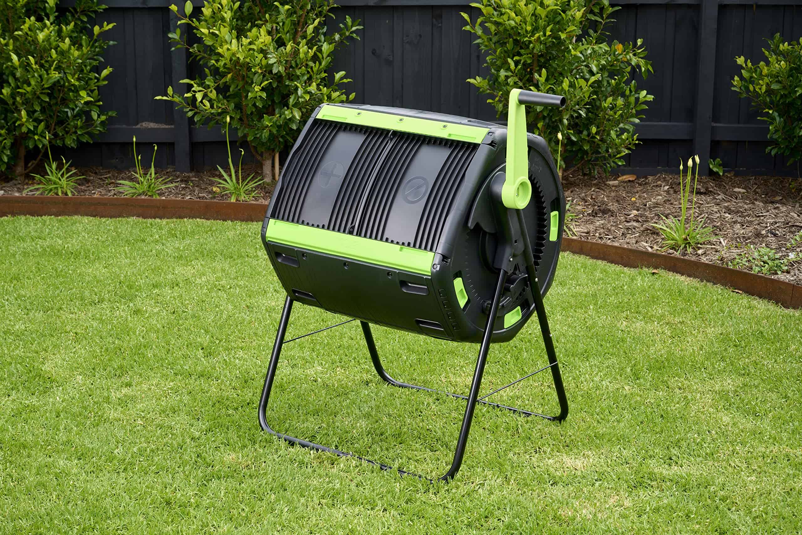 Maze 48 Gallon Outdoor Compost Bin Tumbler for Food Waste, Outdoor Compost Bin for Kitchen Garden