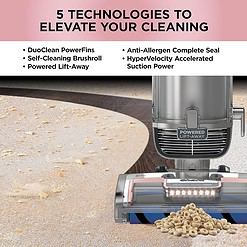 Shark AZ2002 Vertex Powered Lift-Away Upright Vacuum, Silver/Rose Gold