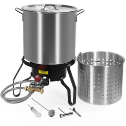 Barton - Aluminum Turkey Fryer, 52qt Capacity, 80000 BTU, 12.5